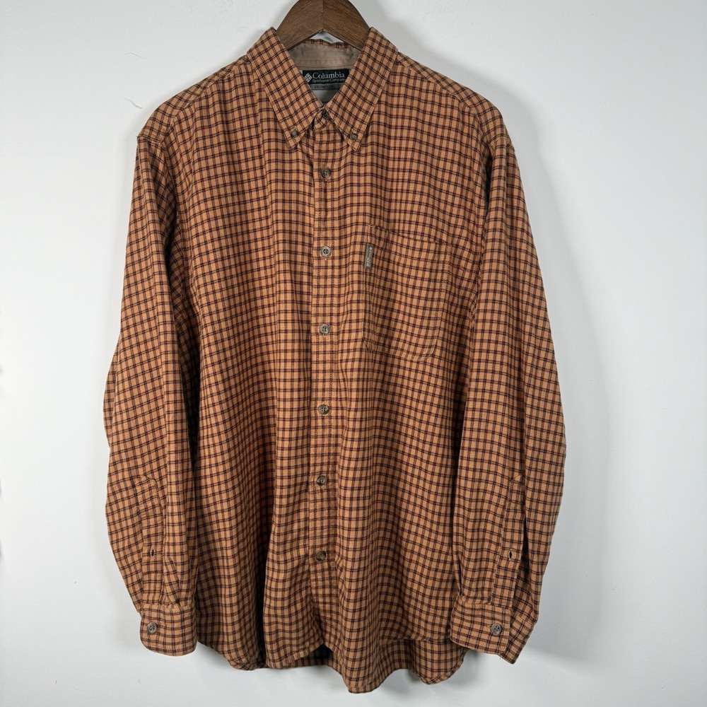 Columbia XCO Flannel Men's Large Button Down Lightweight Cotton